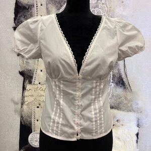 Elegant White Puff Sleeve Blouse